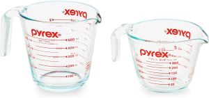 Pyrex 2 Piece Glass Measuring Cup Set