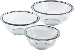 Pyrex 3 Piece Glass Mixing Bowl Set